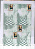 Turkmenistan 1999 Great People of the 20th Century (Pope) uncut perforated proof sheet containing 4 souvenir sheets with Pope stamp in positions 1, 2, 3 & 6, unmounted mint and scarce with less than 10 such sheets produced