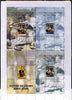 Falkland Islands 2001 Birth Centenary of Walt Disney uncut perforated proof sheet containing sheetlets of 4 from Westpoint, Bleaker Island & West Swan Island plus Turkmenistan James Bond sheetlet of 4, unmounted mint and scarce wi……Details Below