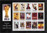 Touva 2002 Football World Cup - The History of the World Cup perf sheetlet containing 15 values unmounted mint . Note this item is privately produced and is offered purely on its thematic appeal, it has no postal validity