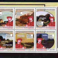 Guinea - Conakry 2009 Paintings by Charles-Francois Daubigny perf sheetlet containing 8 values unmounted mint, Michel 6919-26