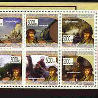 Guinea - Conakry 2009 Paintings by Adolphe-Felix Cals perf sheetlet containing 8 values unmounted mint, Michel 6935-42