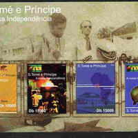 St Thomas & Prince Islands 2010 35th Anniversary of Independence perf sheetlet containing 4 values unmounted mint