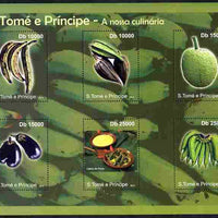 St Thomas & Prince Islands 2010 Fruit ofSt Thomas perf sheetlet containing 6 values unmounted mint