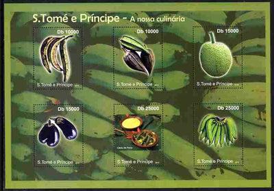 St Thomas & Prince Islands 2010 Fruit ofSt Thomas perf sheetlet containing 6 values unmounted mint