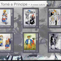 St Thomas & Prince Islands 2010 Culture ofSt Thomas (Paintings) perf sheetlet containing 6 values unmounted mint