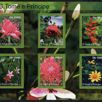 St Thomas & Prince Islands 2010 Flowers ofSt Thomas perf sheetlet containing 6 values unmounted mint