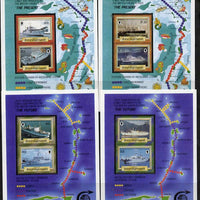 British Virgin Islands 1986 Cable & Wireless (Ships) set of 4 m/sheets unmounted mint, SG MS 623