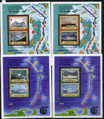 British Virgin Islands 1986 Cable & Wireless (Ships) set of 4 m/sheets unmounted mint, SG MS 623