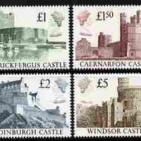 Great Britain 1988 Castle High Value set of 4 unmounted mint, SG 1410-13