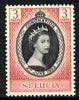 St Lucia 1953 Coronation 3c unmounted mint SG 171