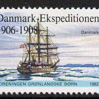 Cinderella - Greenland 1982 label commemorating the 1906-08 Danmark Expedition showing the Danmark unmounted mint*