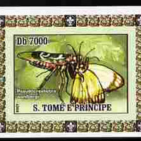 St Thomas & Prince Islands 2007 Animals & Butterflies #4 imperf individual deluxe sheet unmounted mint. Note this item is privately produced and is offered purely on its thematic appeal