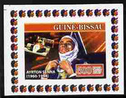 Guinea - Bissau 2007 Ayrton Senna #1 imperf individual deluxe sheet unmounted mint. Note this item is privately produced and is offered purely on its thematic appeal