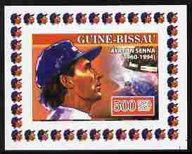 Guinea - Bissau 2007 Ayrton Senna #3 imperf individual deluxe sheet unmounted mint. Note this item is privately produced and is offered purely on its thematic appeal