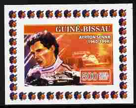 Guinea - Bissau 2007 Ayrton Senna #4 imperf individual deluxe sheet unmounted mint. Note this item is privately produced and is offered purely on its thematic appeal