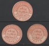 Egypt 1880 Interpostal Seal s for KAFR-DAOUD, RAHMANIEH & TAHTA (Kehr type 8 nos 553(?), 580 & 596) fine mint virtually unmounted