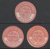 Egypt 1882 Interpostal Seal s for BARBARA, BEDRECHEIN & BENI-KORRAH (Kehr type 8A nos 618, 619 & 621) fine mint virtually unmounted
