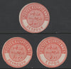 Egypt 1882 Interpostal Seal s for DESSOUK, DEYROUTH & EDFOU,(Kehr type 8A nos 640, 641 & 644) fine mint virtually unmounted
