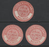Egypt 1882 Interpostal Seal s for MALLAOUI, MANZALEH & MATARIA (Kehr type 8A nos 683, 687 & 690) fine mint virtually unmounted
