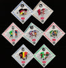 Yemen 1970 Football World Cup short set of 7 diamond-shaped values only unmounted mint