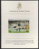 St Vincent - Bequia 1986 World Cup Football 75c (Italy v W Germany) imperf proof mounted on Format International proof card
