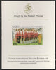 St Vincent - Bequia 1986 World Cup Football 60c (Denmark Team) imperf proof mounted on Format International proof card