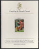 St Vincent - Bequia 1986 World Cup Football $3.50 (N Ireland),imperf proof mounted on Format International proof card