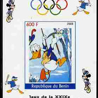 Benin 2008 Beijing Olympics - Disney Characters - Mountaineering imperf individual deluxe sheet unmounted mint. Note this item is privately produced and is offered purely on its thematic appeal