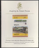 St Vincent - Bequia 1984 Locomotives #1 (Leaders of the World) $1.50 (Experimental Loco) se-tenant pair imperf mounted on Format International proof card