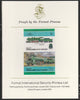 St Vincent - Bequia 1984 Locomotives #2 (Leaders of the World) 1c (4-6-2 Class S3/6) se-tenant pair imperf mounted on Format International proof card