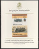 St Vincent - Bequia 1985 Locomotives #4 (Leaders of the World) 60c (0-4-4 Class 4500 Japan) imperf se-tenant pair mounted on Format International proof card