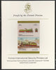 St Vincent - Bequia 1987 Locomotives #5 (Leaders of the World) 25c (0-6-0 KPEV Class G3) imperf se-tenant pair mounted on Format International proof card