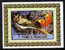 St Thomas & Prince Islands 2007 Animals & Butterflies #5 imperf individual deluxe sheet unmounted mint. Note this item is privately produced and is offered purely on its thematic appeal