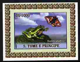 St Thomas & Prince Islands 2007 Animals & Butterflies #7 imperf individual deluxe sheet unmounted mint. Note this item is privately produced and is offered purely on its thematic appeal