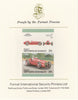 St Vincent - Bequia 1987 Cars #7 (Leaders of the World) 20c (1939 Maserati,8 CTF) imperf se-tenant pair mounted on Format International proof card