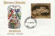 Bernera 1985 Classic Cars - Kissel Goldburg Speedster £12 value perforated & embossed in 22 carat gold foil on special cover with first day cancel