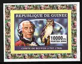 Guinea - Conakry 2006 Ornithologusts & Birds - Buffon - imperf individual deluxe sheet unmounted mint. Note this item is privately produced and is offered purely on its thematic appeal as Yv 363