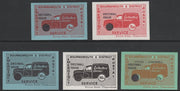 Cinderella - Great Britain 1971 Bournemouth & District Emergency Postal Service 'Collectors Corner Morris Van',set of 5 for decimal currency unmounted mint