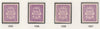Egypt 1926-35 Official 10m violet four IMPERF singles each on thin Cancelled card (different shades from various printings)