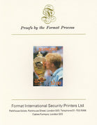 St Vincent 1987 International Tennis Players $2 Boris Becker imperf mounted on Format International Proof Card, as SG 1064