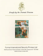 St Vincent 1987 International Tennis Players 60c Yannick Noah imperf mounted on Format International Proof Card, as SG 1058