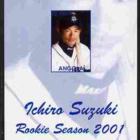Angola 2001 Baseball Rookie Season - Ichiro Suzuki imperf s/sheet unmounted mint. Note this item is privately produced and is offered purely on its thematic appeal