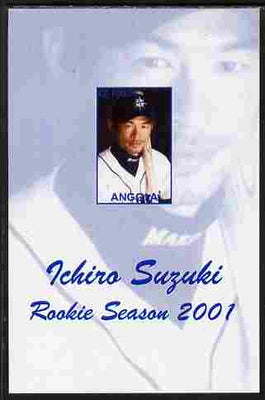 Angola 2001 Baseball Rookie Season - Ichiro Suzuki imperf s/sheet unmounted mint. Note this item is privately produced and is offered purely on its thematic appeal