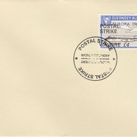 Guernsey - Alderney 1971 Postal Strike cover to Ireland bearing Viscount 3s overprinted Europa 1965 additionally overprinted 'POSTAL STRIKE VIA EIRE £4' cancelled with World Delivery postmark
