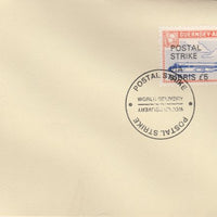 Guernsey - Alderney 1971 Postal Strike cover to Kibris bearing 1967 Viscount 3s overprinted 'POSTAL STRIKE VIA KIBRIS £5' cancelled with World Delivery postmark