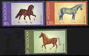 Moldova 2002 Horses perf set of 3 unmounted mint SG 439-41