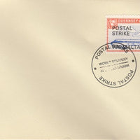 Guernsey - Alderney 1971 Postal Strike cover to Malta bearing 1967 Viscount 3s overprinted 'POSTAL STRIKE VIA MALTA £5' cancelled with World Delivery postmark
