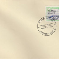 Guernsey - Alderney 1971 Postal Strike cover to Cayman Islands bearing 1967 Heron 1s6d overprinted 'POSTAL STRIKE VIA CAYMAN ISLANDS £6' cancelled with World Delivery postmark