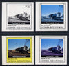 Equatorial Guinea 1977 Locomotives EK75 (S African Rosmead) set of 4 imperf progressive proofs on ungummed paper comprising 1, 2, 3 and all 4 colours (as Mi 1151)