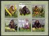 St Thomas & Prince Islands 2010 Animals of Africa - Monkeys perf sheetlet containing 5 values unmounted mint